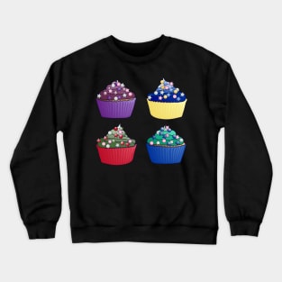 Outer Senshi Cupcakes Pattern Crewneck Sweatshirt